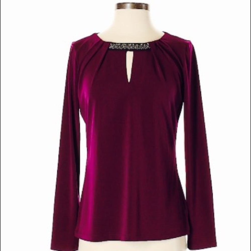✅🌹Liz Claiborne Purple Career top.